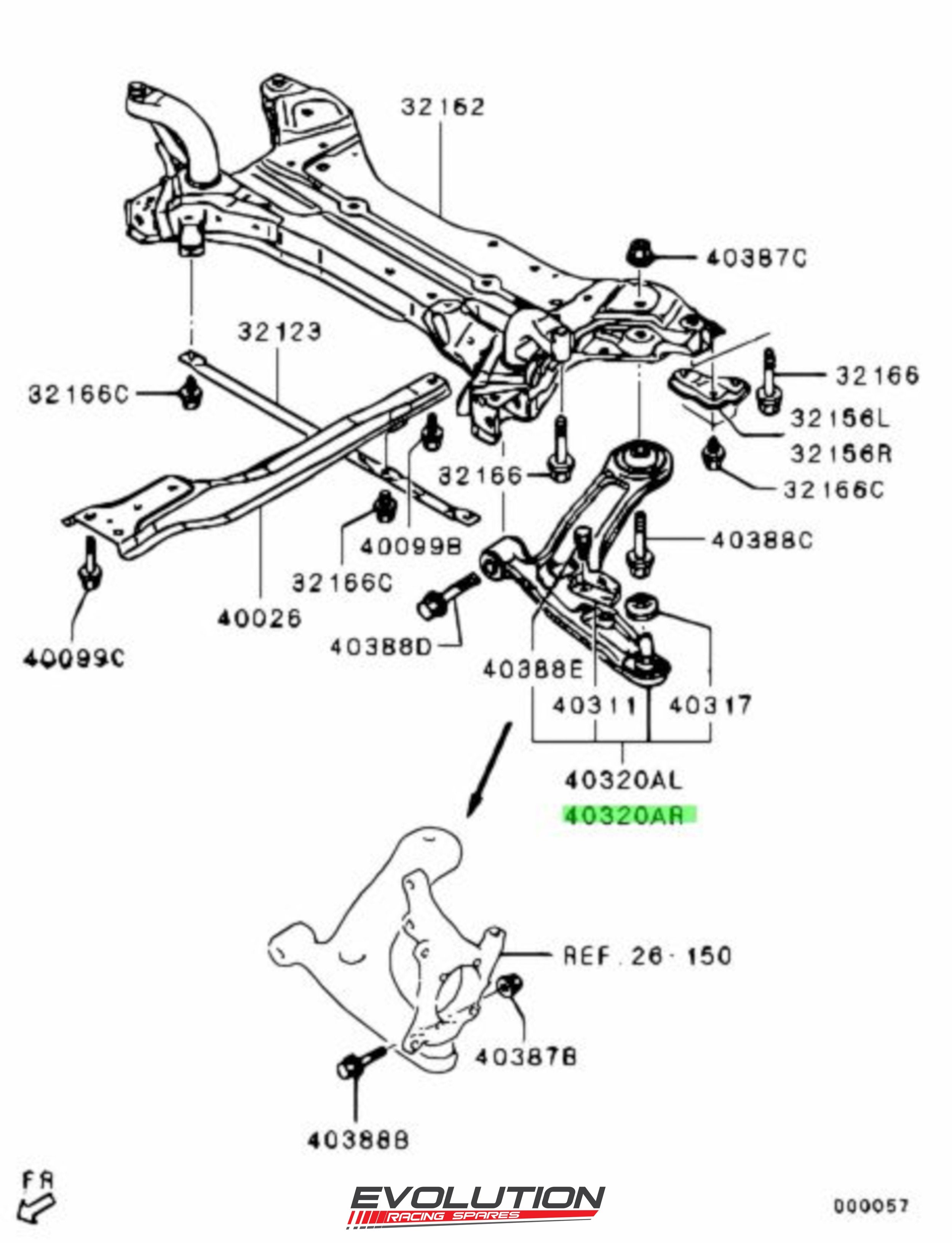 Mitsubishi Evolution Evo 10 X CZ4A Front Control Arm RHS Driver (4013A ...